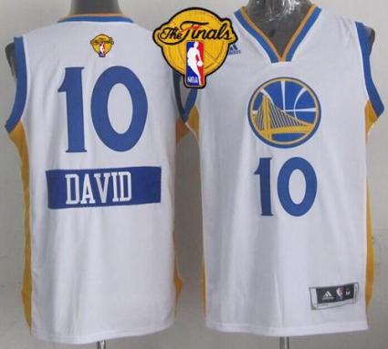 Warriors #10 David Lee White 2014-15 Christmas Day The Finals Patch Stitched NBA Jersey