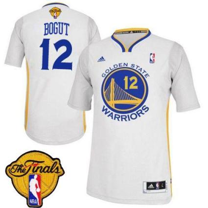 Warriors #12 Andrew Bogut White Alternate The Finals Patch Stitched Revolution 30 NBA Jersey