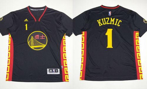Warriors #1 Ognjen Kuzmic Black Slate Chinese New Year Stitched NBA Jersey