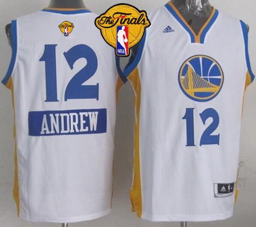Warriors #12 Andrew Bogut White 2014-15 Christmas Day The Finals Patch Stitched NBA Jersey