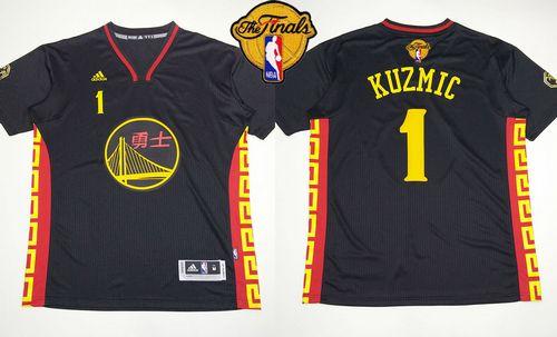 Warriors #1 Ognjen Kuzmic Black Slate Chinese New Year The Finals Patch Stitched NBA Jersey