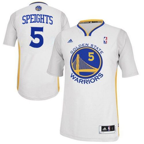 Warriors #5 Marreese Speights White Alternate Stitched Revolution 30 NBA Jersey