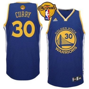 Warriors #30 Stephen Curry Blue Resonate Fashion Swingman The Finals Patch Stitched NBA Jersey