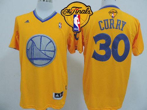 Warriors #30 Stephen Curry Gold 2013 Christmas Day Swingman The Finals Patch Stitched NBA Jersey