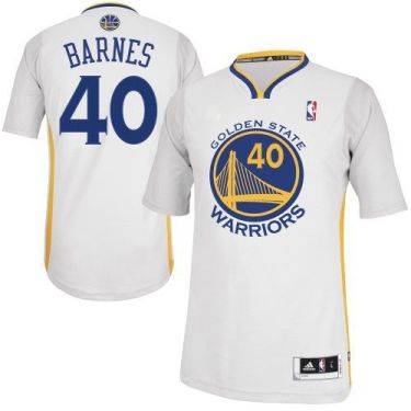 Warriors #40 Harrison Barnes White Alternate Stitched Revolution 30 NBA Jersey