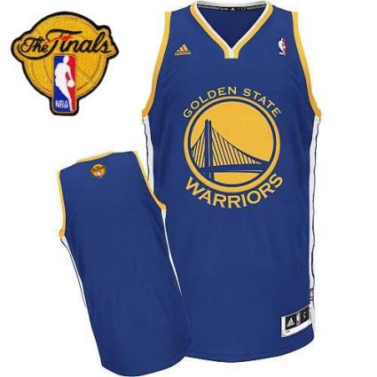 Warriors Blank Blue The Finals Patch Stitched Revolution 30 NBA Jersey