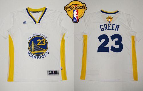 Warriors #23 Draymond Green White Alternate The Finals Patch Stitched Revolution 30 NBA Jersey