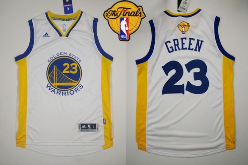 Warriors #23 Draymond Green White The Finals Patch Stitched Revolution 30 NBA Jersey