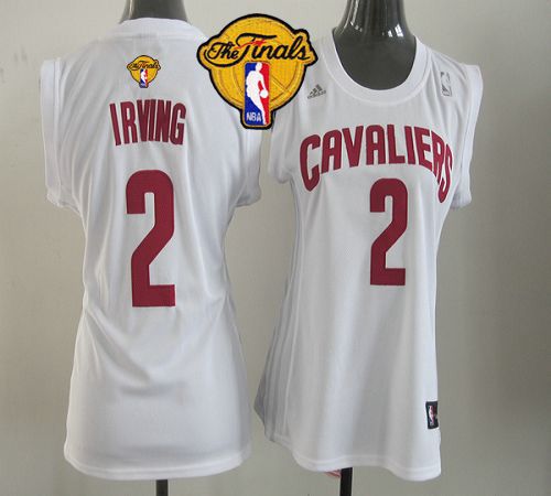 Women's Cavaliers #2 Kyrie Irving White The Finals Patch Fashion Stitched NBA Jersey