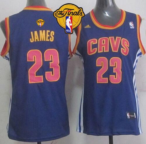 Women's Cavaliers #23 LeBron James Light Blue The Finals Patch Fashion Stitched NBA Jersey