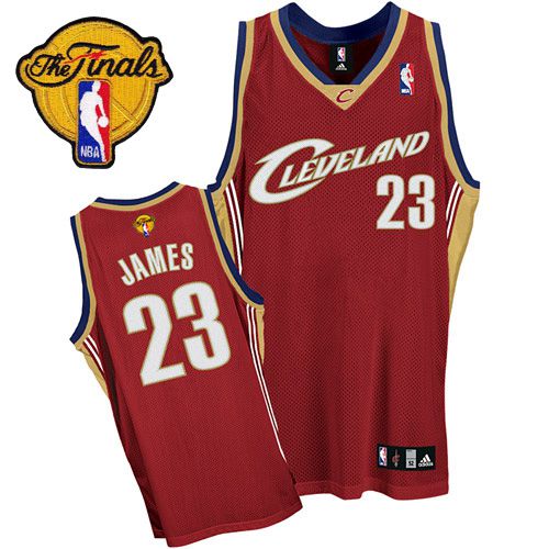 Youth Cavaliers #23 LeBron James Red The Finals Patch Stitched NBA Jersey