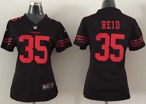Women's Nike 49ers #35 Eric Reid Black Alternate Stitched NFL Elite Jersey