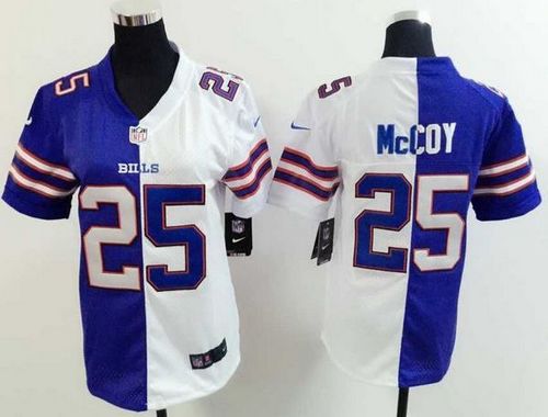 Women's Nike Bills #25 LeSean McCoy Royal Blue White Stitched NFL Elite Split Jersey