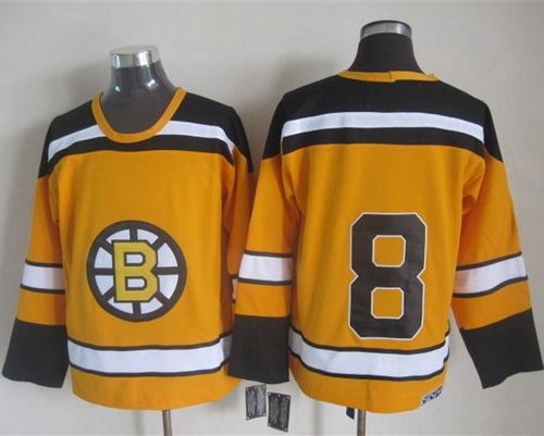 Bruins #8 Cam Neely Yellow CCM Throwback Stitched NHL Jersey