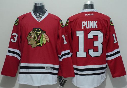 Blackhawks #13 CM Punk Red Stitched NHL Jersey Blackhawks #13 CM Punk Red Stitched NHL Jersey