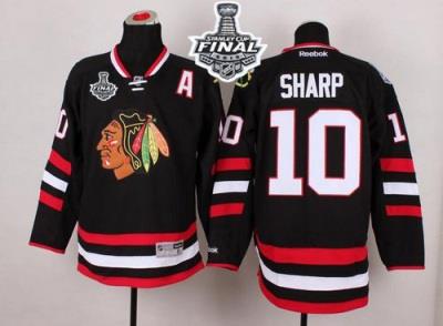 Blackhawks #10 Patrick Sharp Black 2014 Stadium Series 2015 Stanley Cup Stitched NHL Jersey