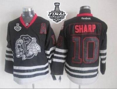 Blackhawks #10 Patrick Sharp New Black Ice 2015 Stanley Cup Stitched NHL Jersey
