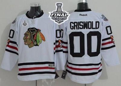 Blackhawks #00 Clark Griswold White 2015 Winter Classic 2015 Stanley Cup Stitched NHL Jersey