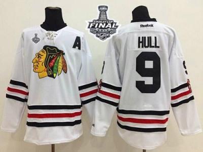 Blackhawks #9 Bobby Hull White 2015 Winter Classic 2015 Stanley Cup Stitched NHL Jersey