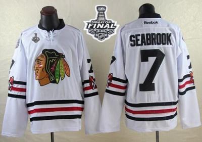 Blackhawks #7 Brent Seabrook White 2015 Winter Classic 2015 Stanley Cup Stitched NHL Jersey