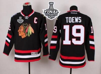 Blackhawks #19 Jonathan Toews Black 2014 Stadium Series 2015 Stanley Cup Stitched NHL Jersey