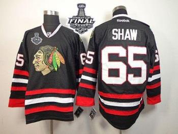 Blackhawks #65 Andrew Shaw Black 2015 Stanley Cup Stitched NHL Jersey