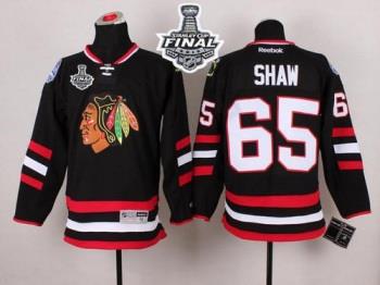 Blackhawks #65 Andrew Shaw Black 2014 Stadium Series 2015 Stanley Cup Stitched NHL Jersey