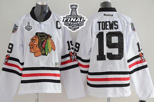 Youth Blackhawks #19 Jonathan Toews White 2015 Winter Classic Stanley Cup Stitched NHL Jersey