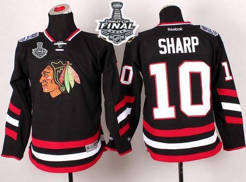 Youth Blackhawks #10 Patrick Sharp Black 2014 Stadium Series 2015 Stanley Cup Stitched NHL Jersey