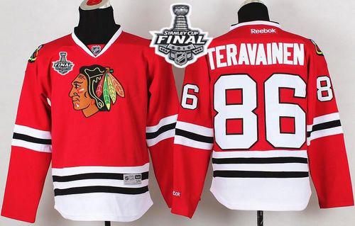Youth Blackhawks #86 Teuvo Teravainen Red 2015 Stanley Cup Stitched NHL Jersey