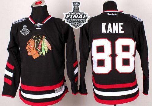 Youth Blackhawks #88 Patrick Kane Black 2014 Stadium Series 2015 Stanley Cup Stitched NHL Jersey