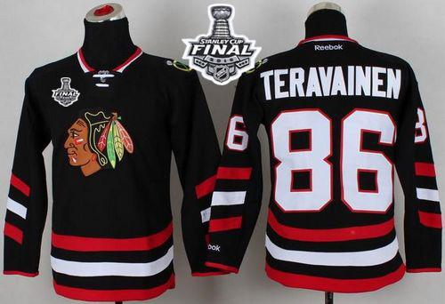 Youth Blackhawks #86 Teuvo Teravainen Black 2014 Stadium Series 2015 Stanley Cup Stitched NHL Jersey