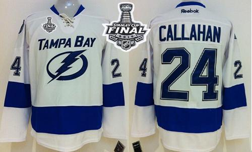 Youth Lightning #24 Ryan Callahan White 2015 Stanley Cup Stitched NHL Jersey