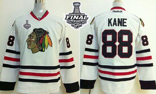 Youth Blackhawks #88 Patrick Kane White 2015 Stanley Cup Stitched NHL Jersey