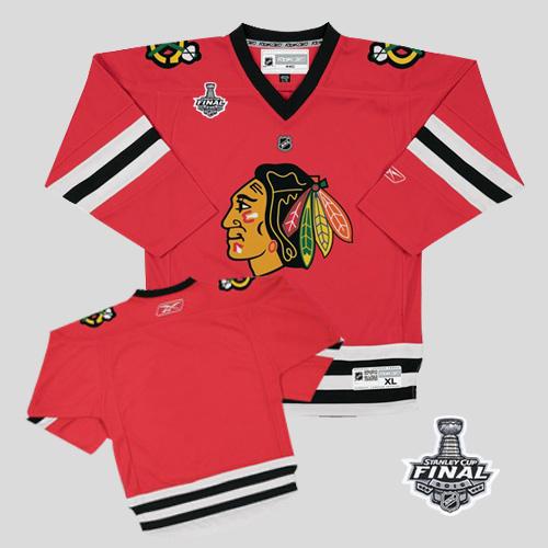 Youth Blackhawks Blank Red 2015 Stanley Cup Stitched NHL Jersey