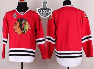 Blackhawks Blank Red 2015 Stanley Cup Stitched NHL Jersey