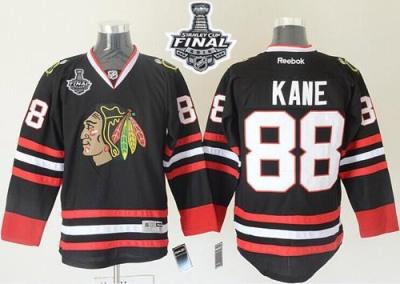 Blackhawks #88 Patrick Kane Black 2015 Stanley Cup Stitched NHL Jersey