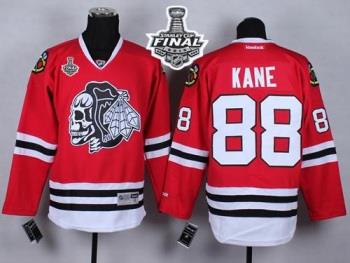 Blackhawks #88 Patrick Kane Red(White Skull) 2015 Stanley Cup Stitched NHL Jersey