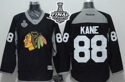 Blackhawks #88 Patrick Kane Black Practice 2015 Stanley Cup Stitched NHL Jersey