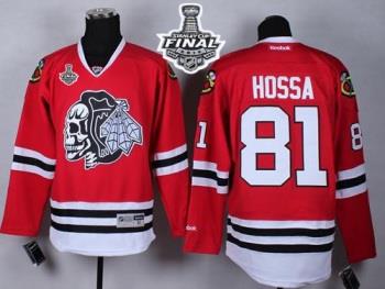 Blackhawks #81 Marian Hossa Red(White Skull) 2015 Stanley Cup Stitched NHL Jersey