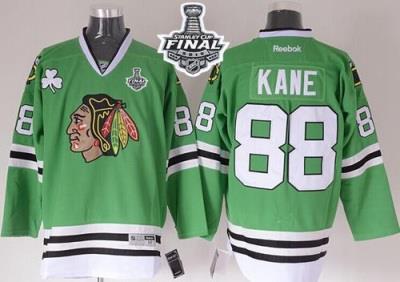 Blackhawks #88 Patrick Kane Green 2015 Stanley Cup Stitched NHL Jersey