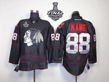 Blackhawks #88 Patrick Kane Black Accelerator 2015 Stanley Cup Stitched NHL Jersey