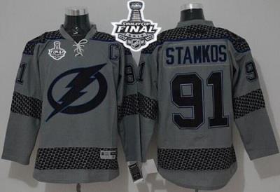 Lightning #91 Steven Stamkos Charcoal Cross Check Fashion 2015 Stanley Cup Stitched NHL Jersey Lightning #91 Steven Stamkos Charcoal Cross Check Fashion 2015 Stanley Cup Stitched NHL Jersey