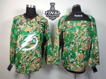 Lightning Blank Camo Veterans Day Practice 2015 Stanley Cup Stitched NHL Jersey