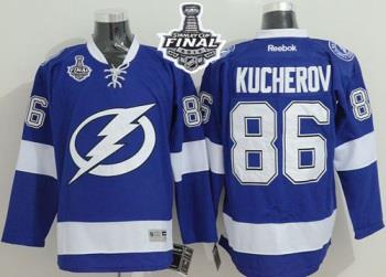 Lightning #86 Nikita Kucherov Blue 2015 Stanley Cup Stitched NHL Jersey
