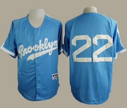 Dodgers #22 Clayton Kershaw Light Blue Cooperstown Stitched Baseball Jersey
