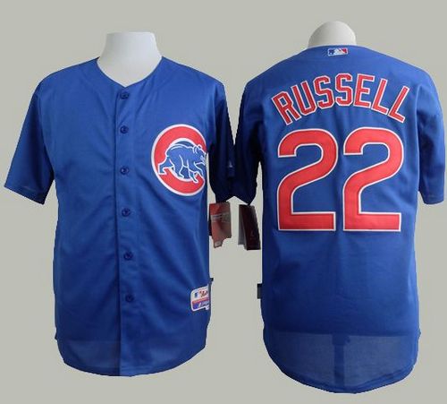 Cubs #22 Addison Russell Blue Alternate Cool Base Stitched Baseball Jersey