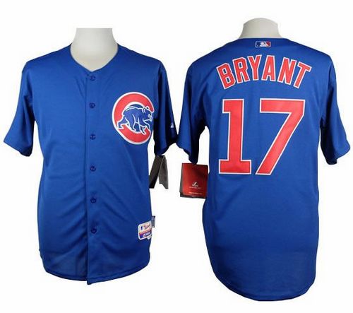 Cubs #17 Kris Bryant Blue Alternate Cool Base Stitched Baseball Jersey