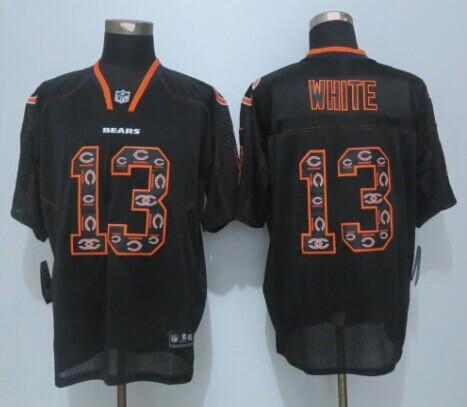 Nike Bears #13 Kevin White New Lights Out Black Men's Stitched NFL Elite Jersey