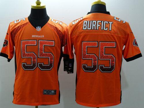 Nike Bengals #55 Vontaze Burfict Orange Alternate Men's Stitched NFL Elite Drift Fashion Jersey